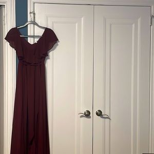 Baltic Born Katya ruffle maxi dress in mulberry. Worn once. Size M. Great shape